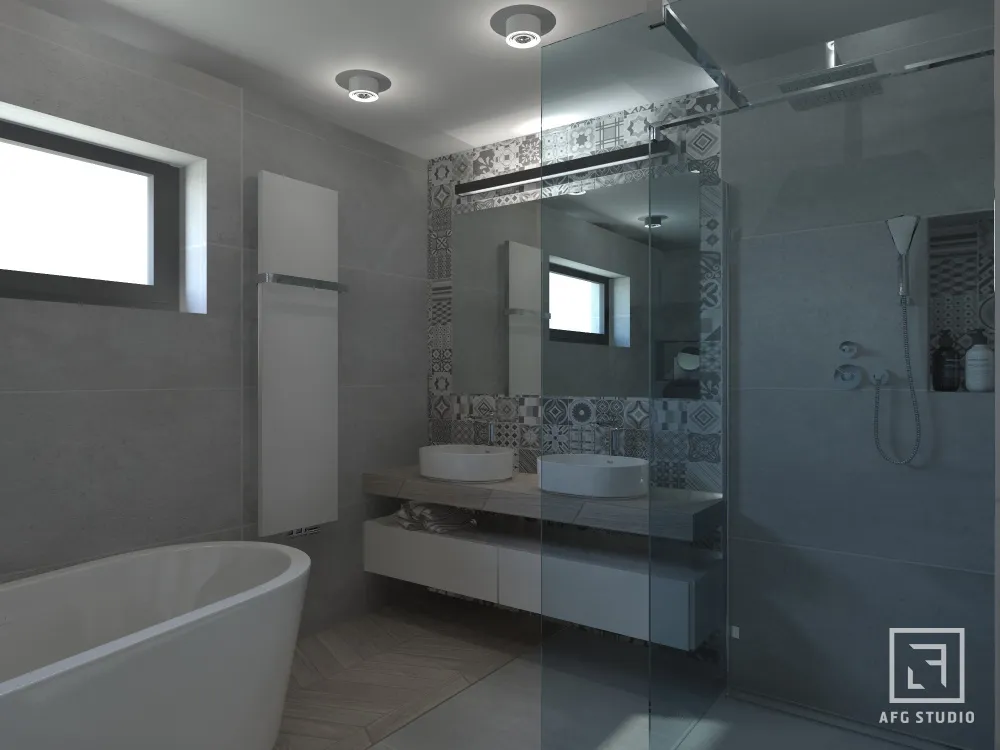 elegancka strefa umywalkowa