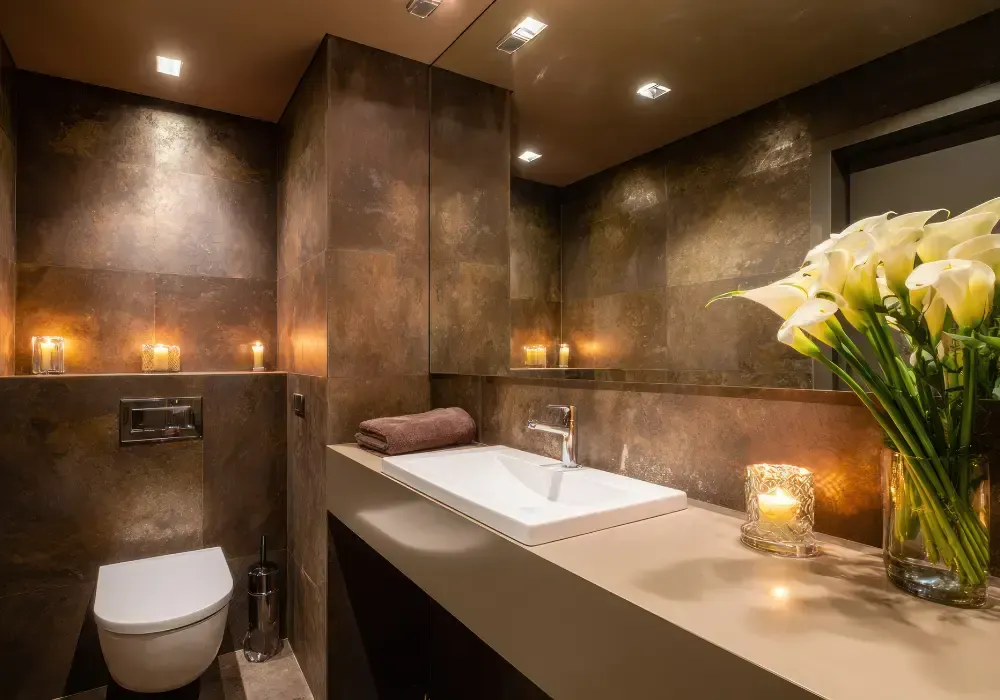 łązienka w stylu dark glamour