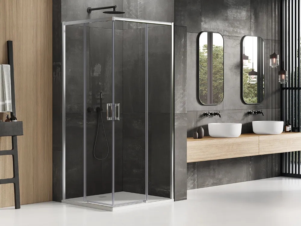 nowoczesna łazienka w ciemnych kolorach