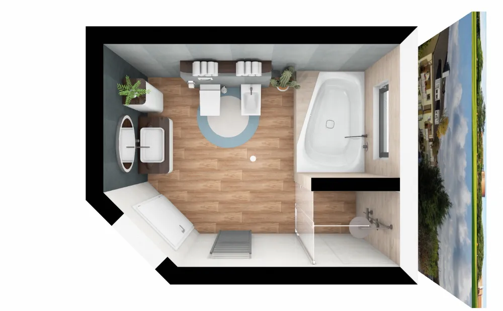 łazienka - widok z góry