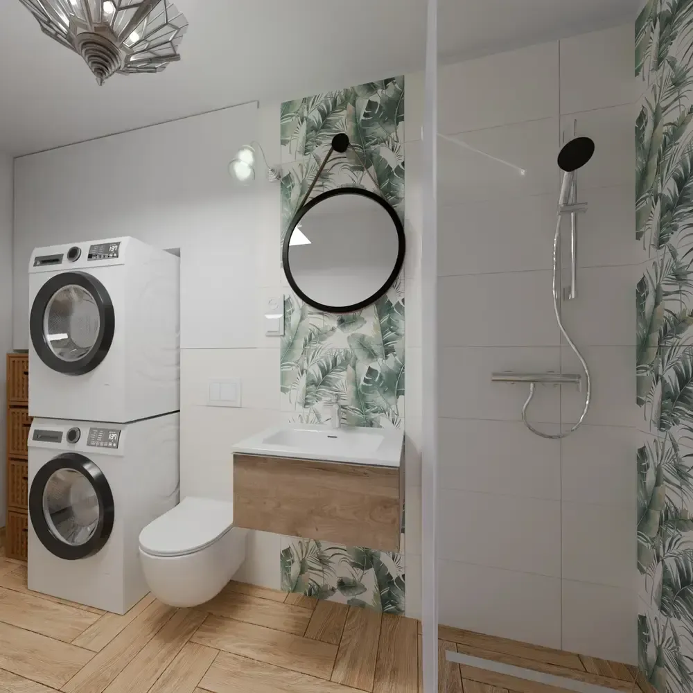 łazienka tropikalny styl