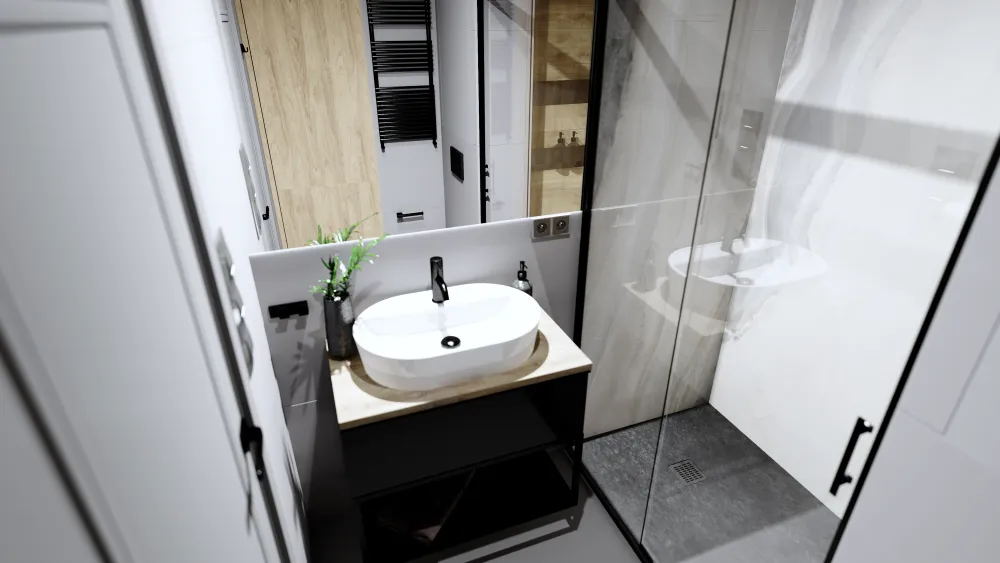 Mała nowoczesna łazienka