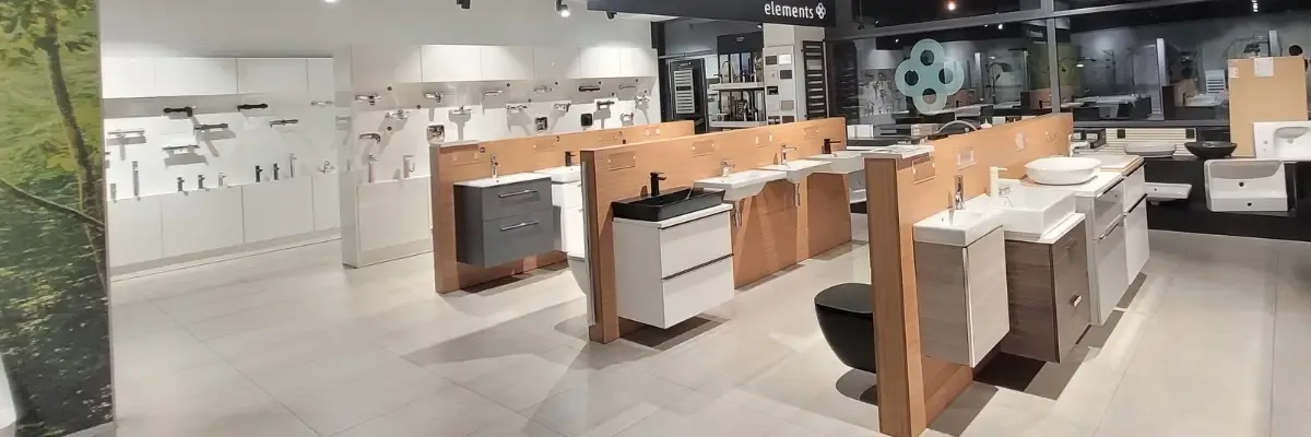 meble łazienkowe w salonie Elements w Gdańsku - ekspozycja