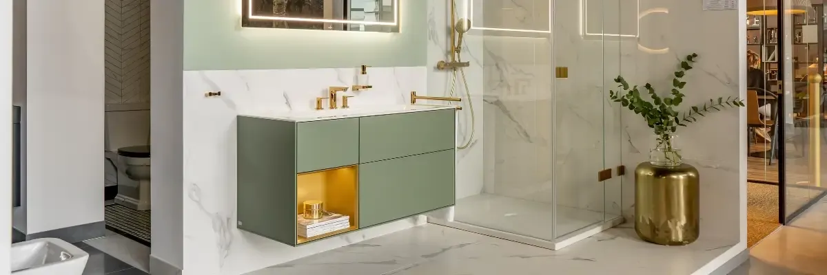 Meble do łazienki showroom w Salonie Elements w Warszawie na Białołęce