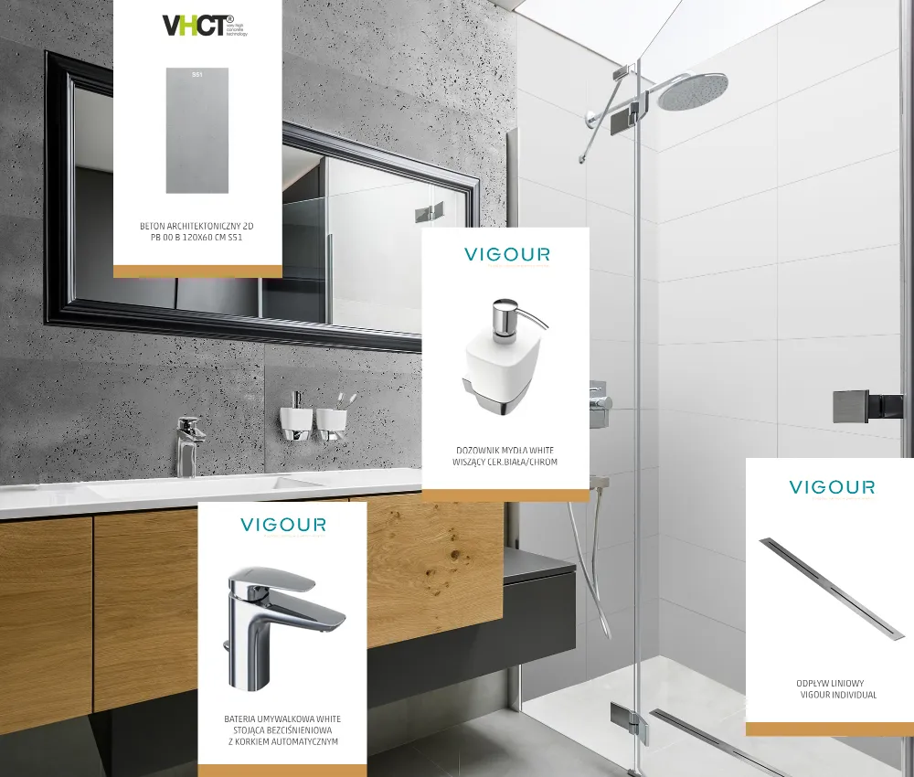 Metamorfoza łazienki - modna łazienka