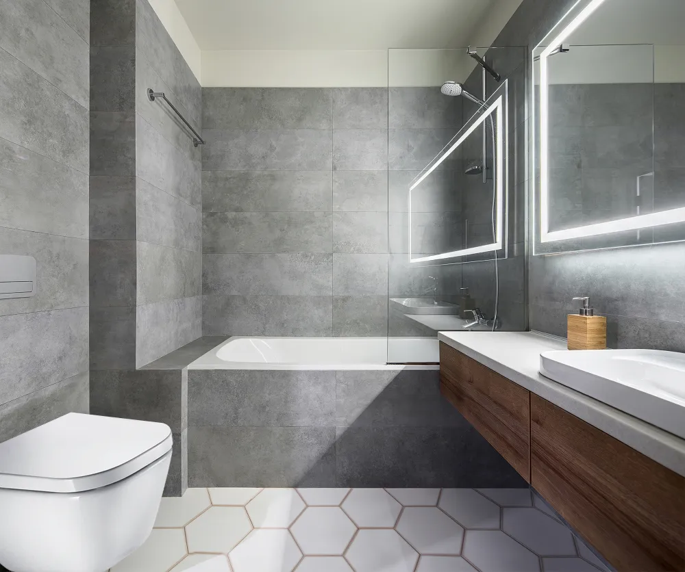 łazienka w betonie