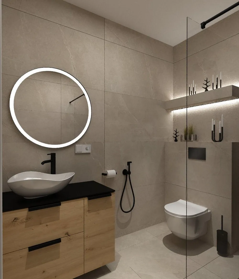 łazienka minimalistyczna