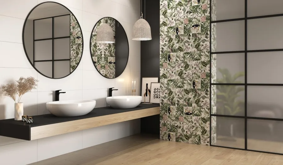 florystyczne akcenty w łazience