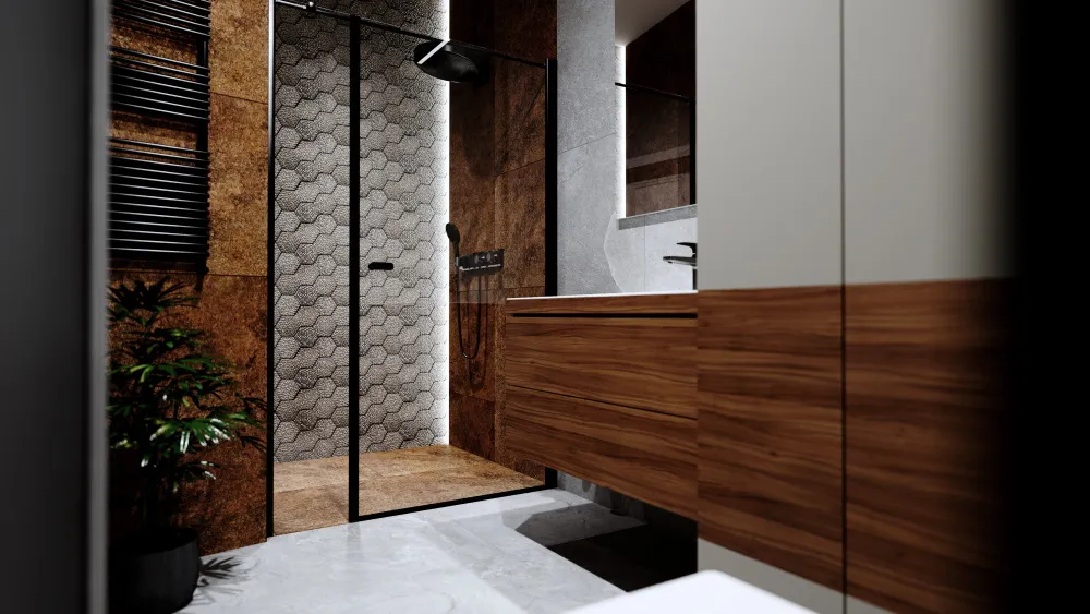 łazienka w drewnie