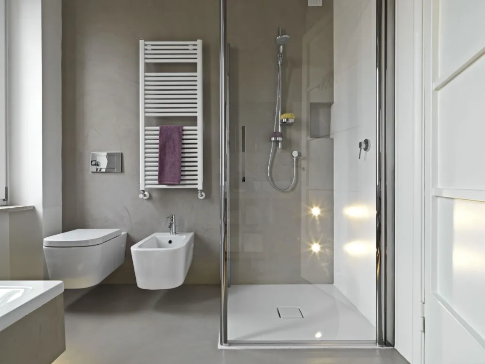 nowoczesna kabina prysznicowa brodzik konglomerat akryl