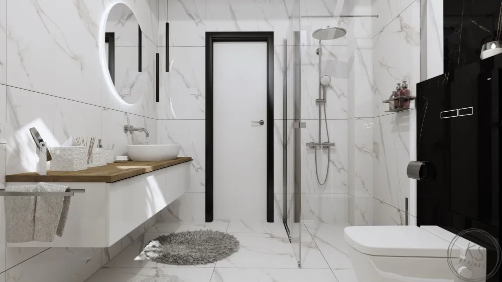 jasna i elegancka łazienka