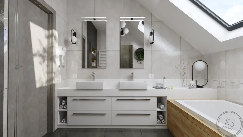 podwójna strefa umywalkowa