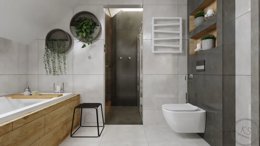nowoczesna łazienka z wanną