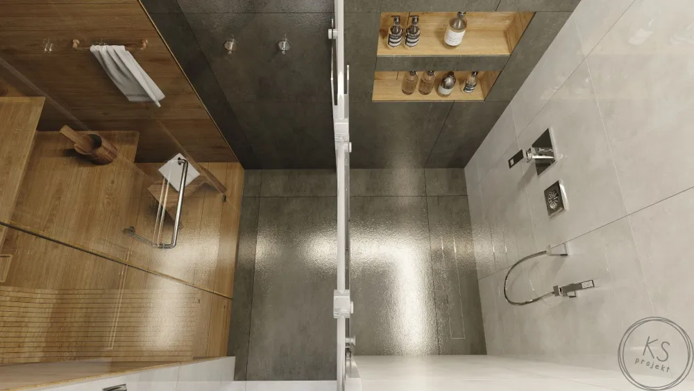 prysznic z sauną