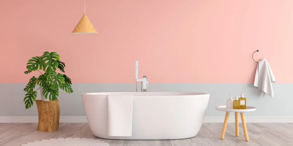 pastelowa łazienka