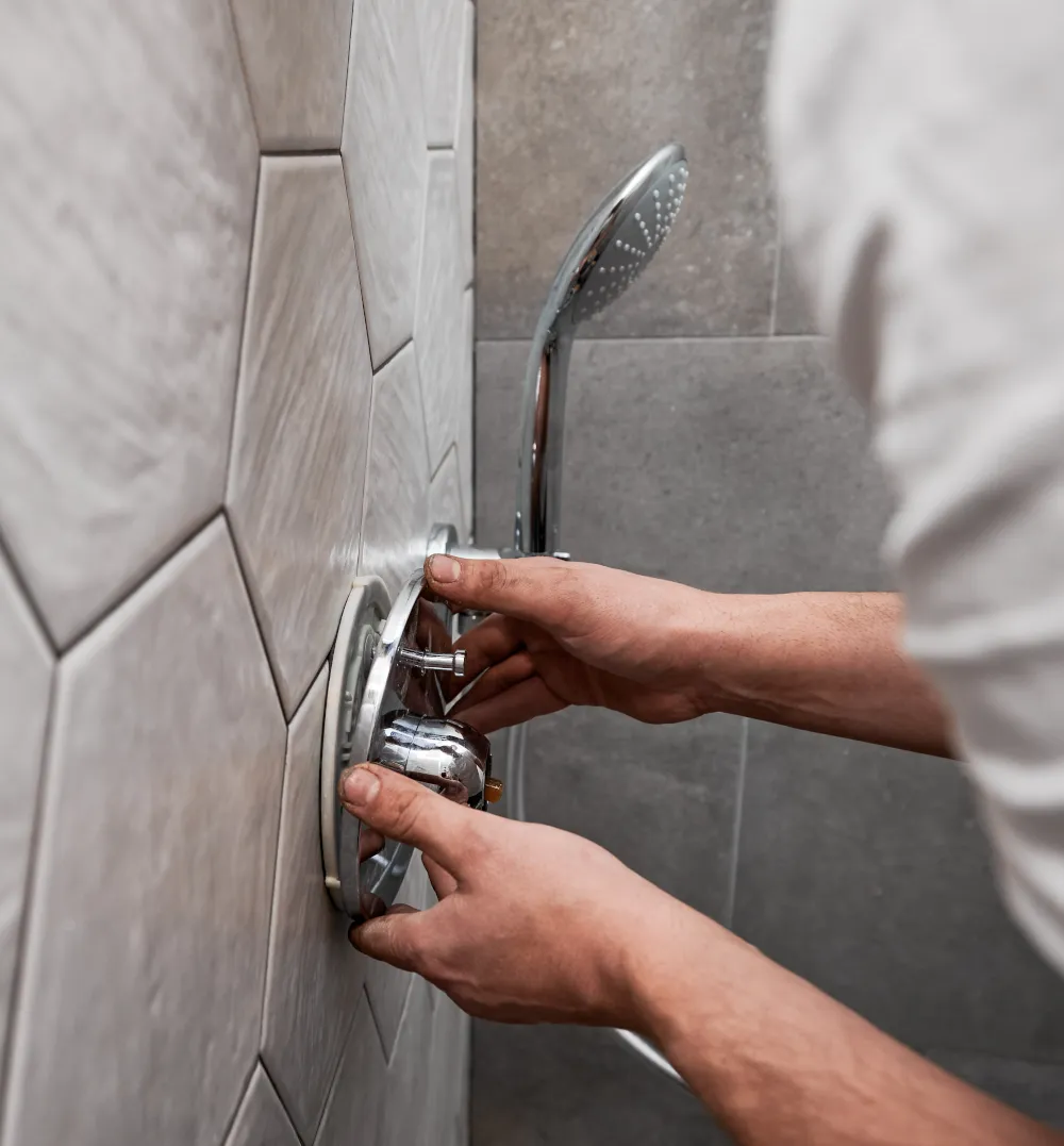 Remont łazienki - wymiana baterii prysznicowej