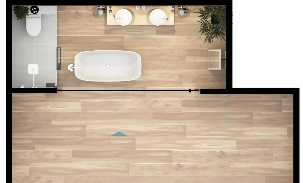 nowoczesna łazienka - widok z góry