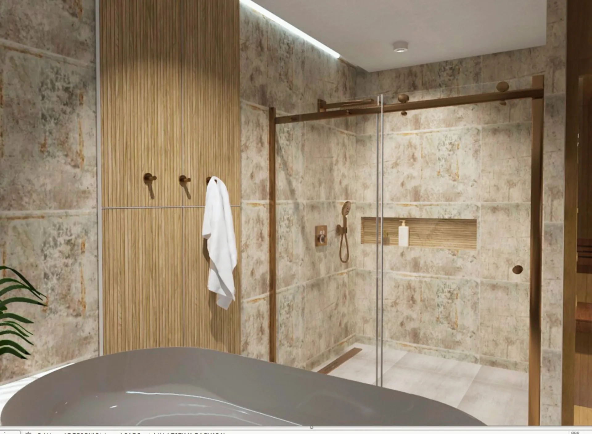 nowoczesna łazienka w subtelnej barwie