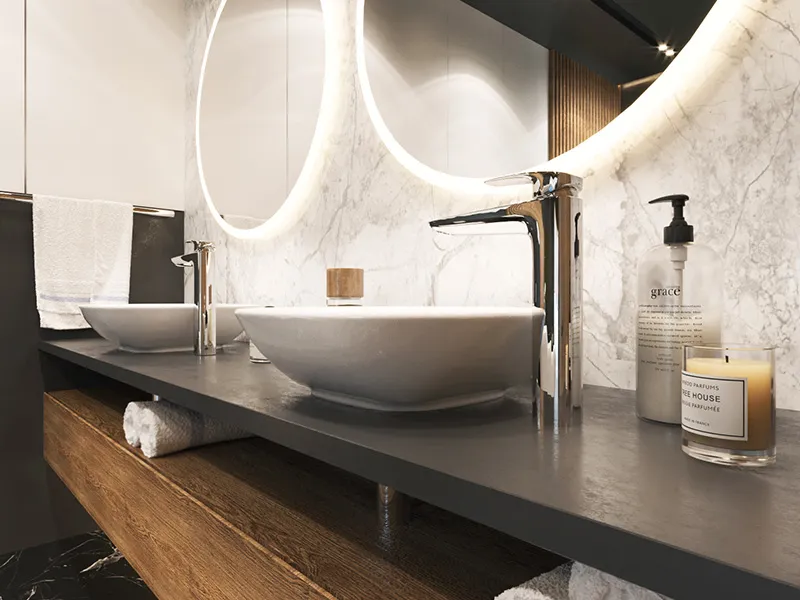 industrialna łazienka