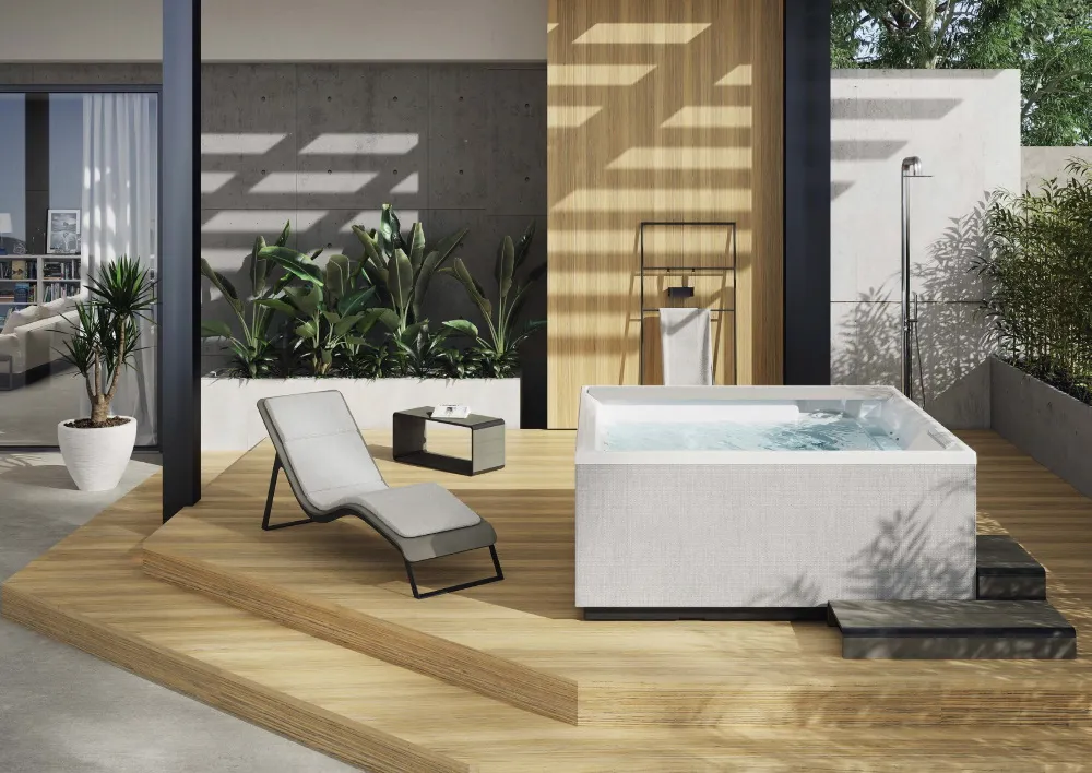 nowoczesny taras z jacuzzi