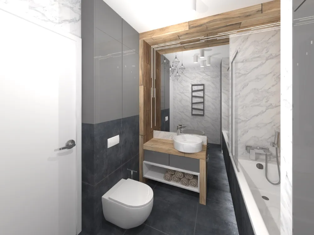 nowoczesny design małej łazienki