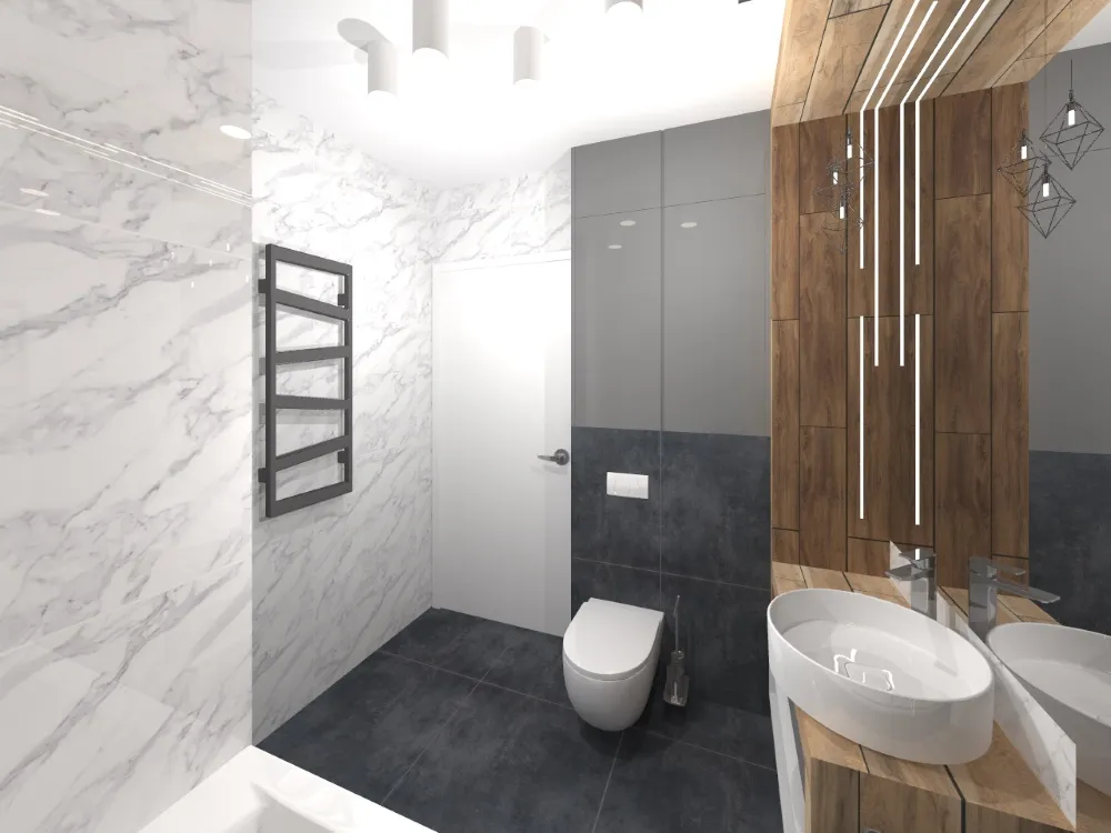 łazienka w szarościach