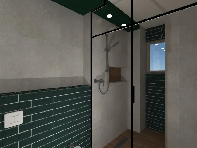 przestronny prysznic w łazience