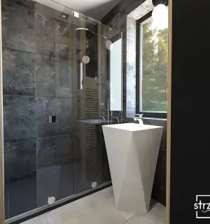 Funkcjonalna łazienka na parterze