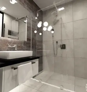 Łazienka bez toalety w stylu loftowym