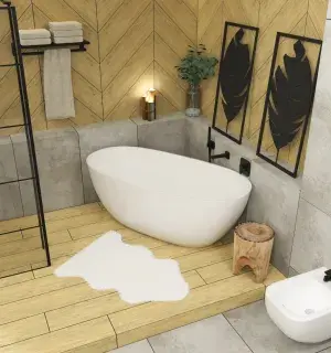 Przestrzenna łazienka dla kochających komfort