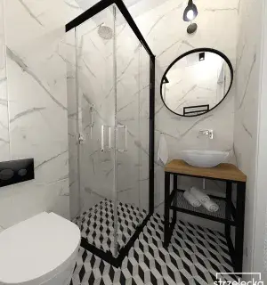 geometryczna łazienka