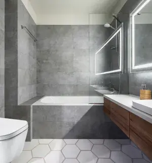 łazienka w betonie