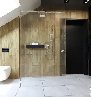 łazienka w drewnie