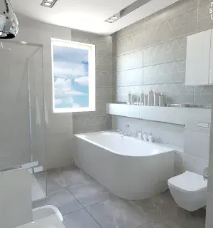 Nowoczesna łazienka z wanną