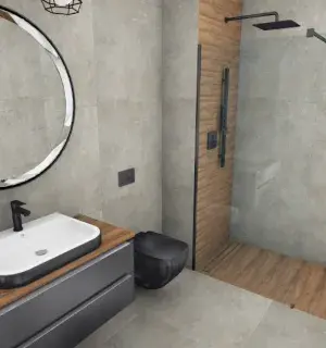 łazienka z prysznicem