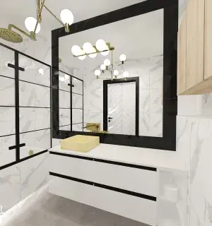 Nowoczesna łazienka z wanną