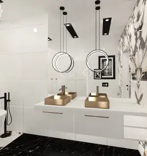 Nowoczesna łazienka z wanną