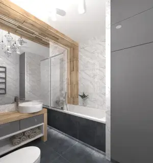 Nowoczesna łazienka z wanną