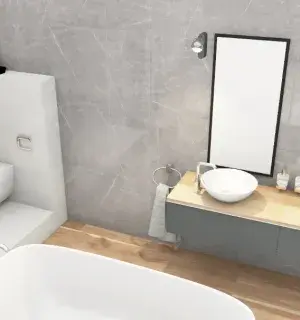 Nowoczesna łazienka z wanną