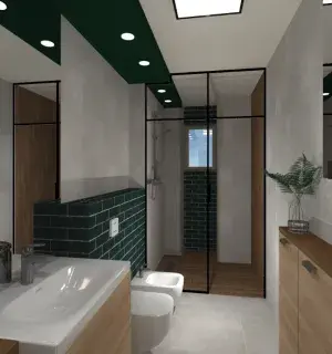 Nowoczesna łazienka z prysznicem