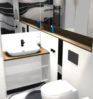 Nowoczesna łazienka z wanną