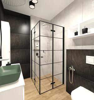 Inspiracja na minimalistyczną industrialną łazienkę