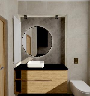 Mała łazienka w prosty minimalistycznym stylu
