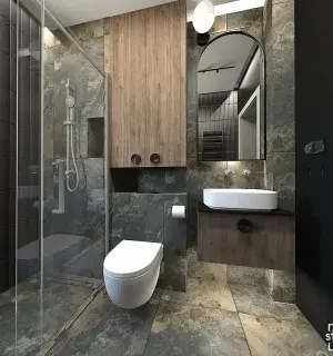 nowoczesna łazienka premium szara od Strzelecka Design
