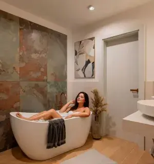 Nowoczesna łazienka z wanną