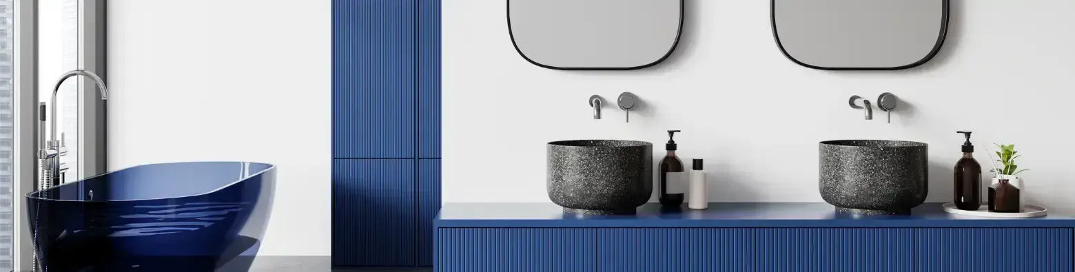 łazienka kontrastowa