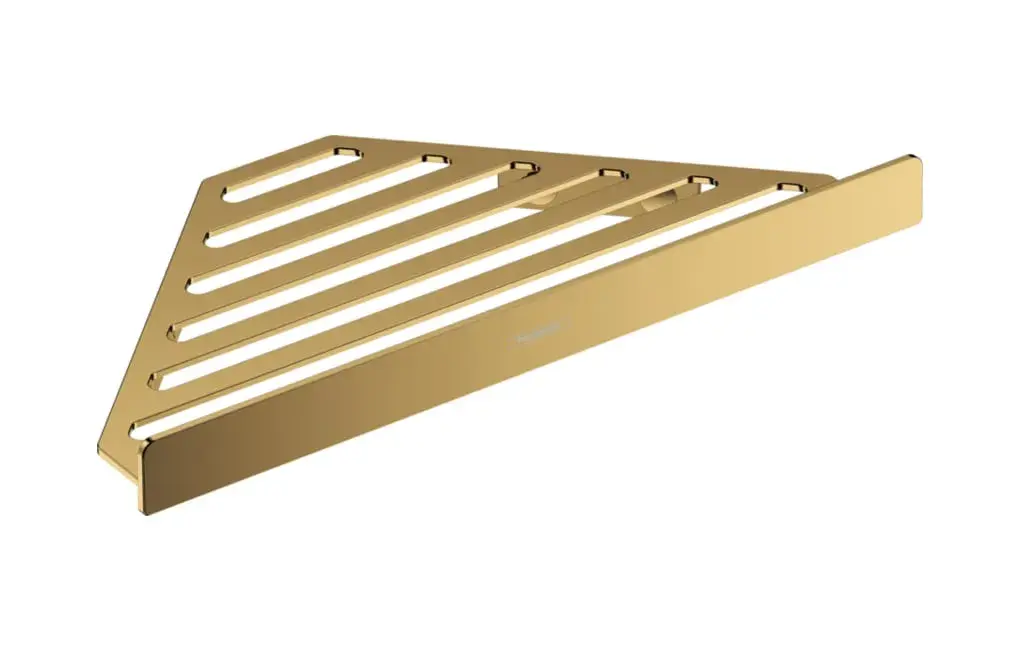 Koszyk prysznicowy narożny AddStoris złoty optyczny polerowany