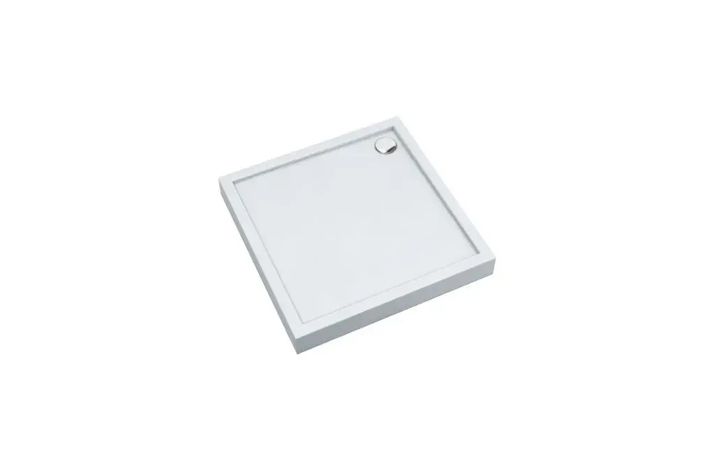 Brodzik akrylowy zintegrowany z nośnikiem Stabilsound Plus® oraz obudową akrylową przeciągniętą do podłogi Cameron 90x90x12 cm, kwadratowy