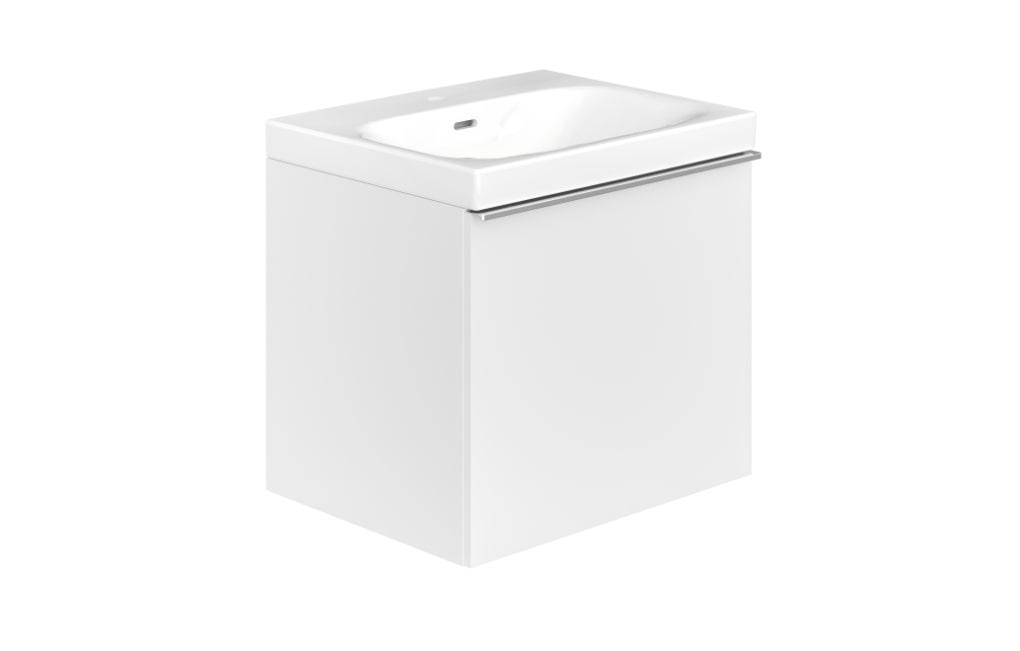 Zestaw umywalka VIGOUR derby 60x48 cm z szafką podumywalkową WHITE 60 cm white 1 szuflada