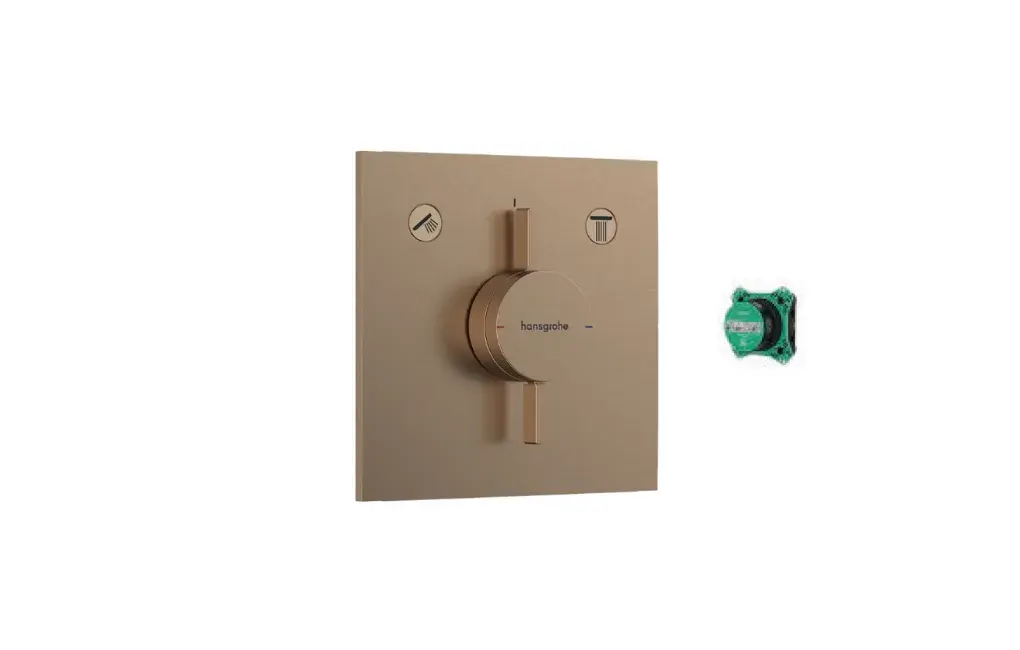 BATERIA PODTYNKOWA DUOTURN S DO DWÓCH ODBIORNIKÓW, BRĄZ SZCZOTKOWANY